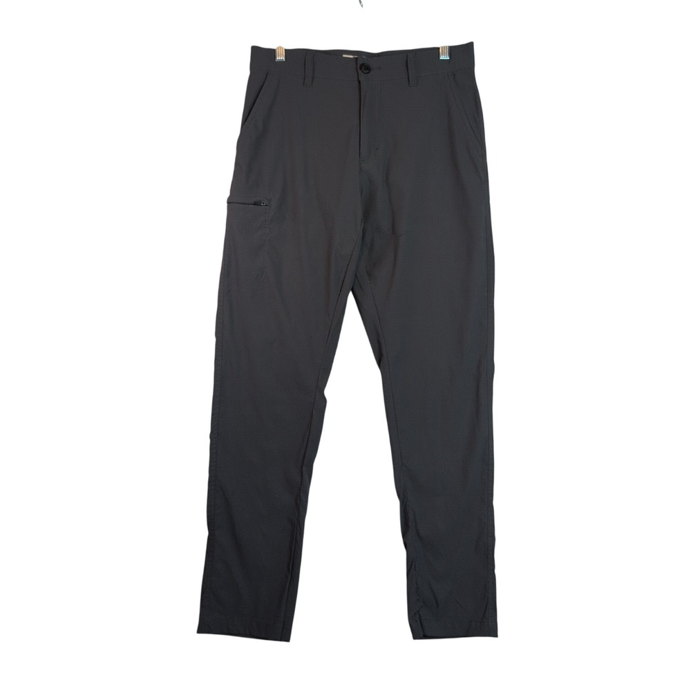 LB Tech Mens Classic Fit Charcoal Gray Stretch Hiking Travel Pants 30x32